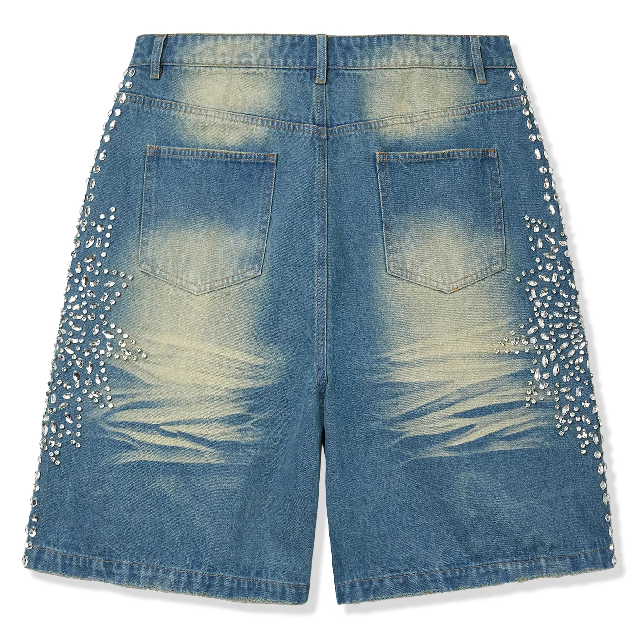 Back View of Vale Forever Studded Siren Shorts
